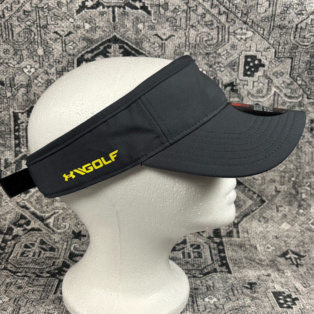 Under Armour Men’s‎ Golf Visor Gray and Neon Yellow OSFA - Picture 2 of 4